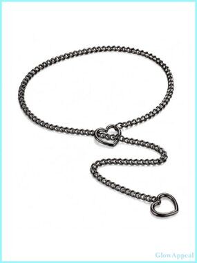 Stainless Steel O-Ring Slip Chain Necklace Adjustable Lariat Y-Necklace Punk
